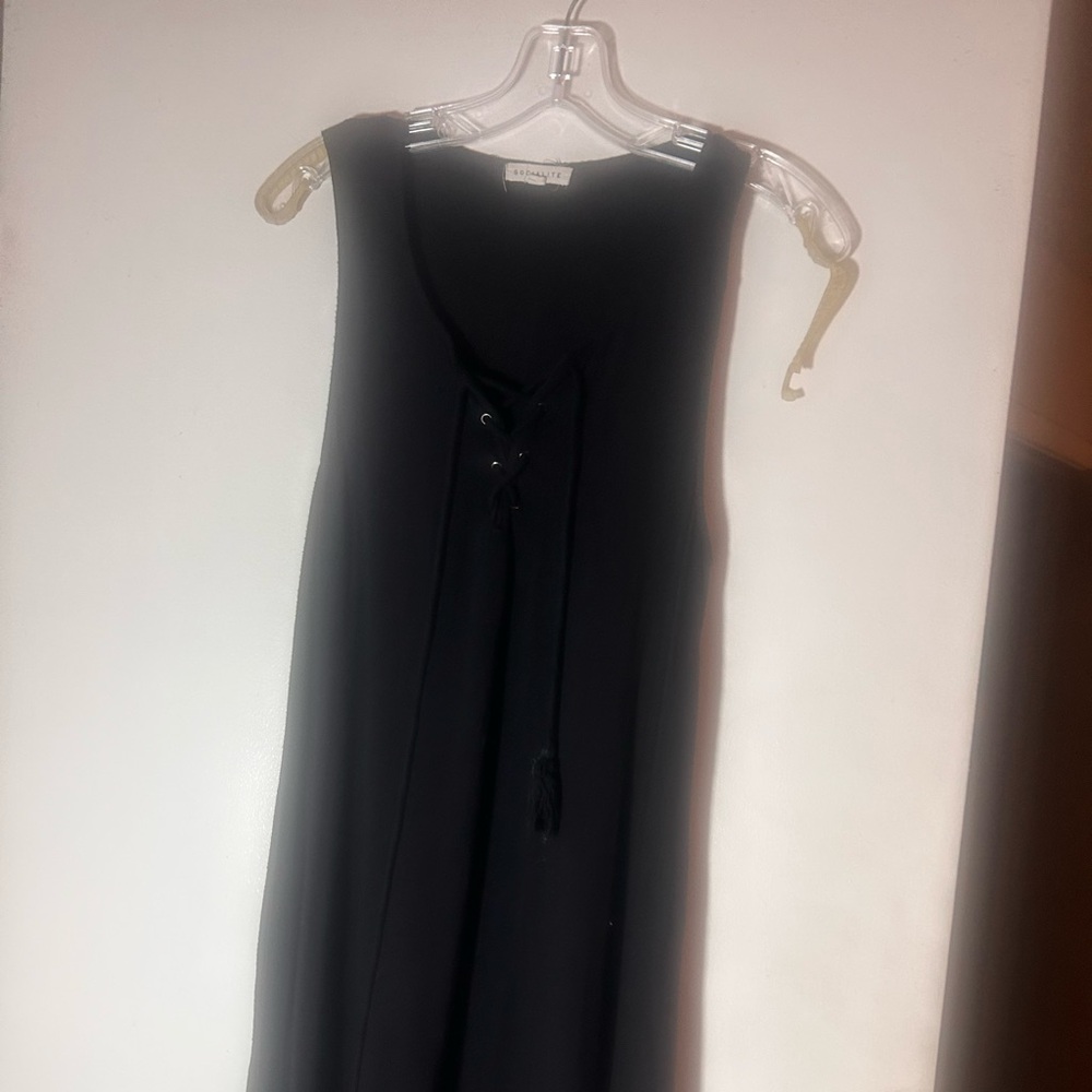 Socialite Large Black Boho Shift Preppy Mom Core